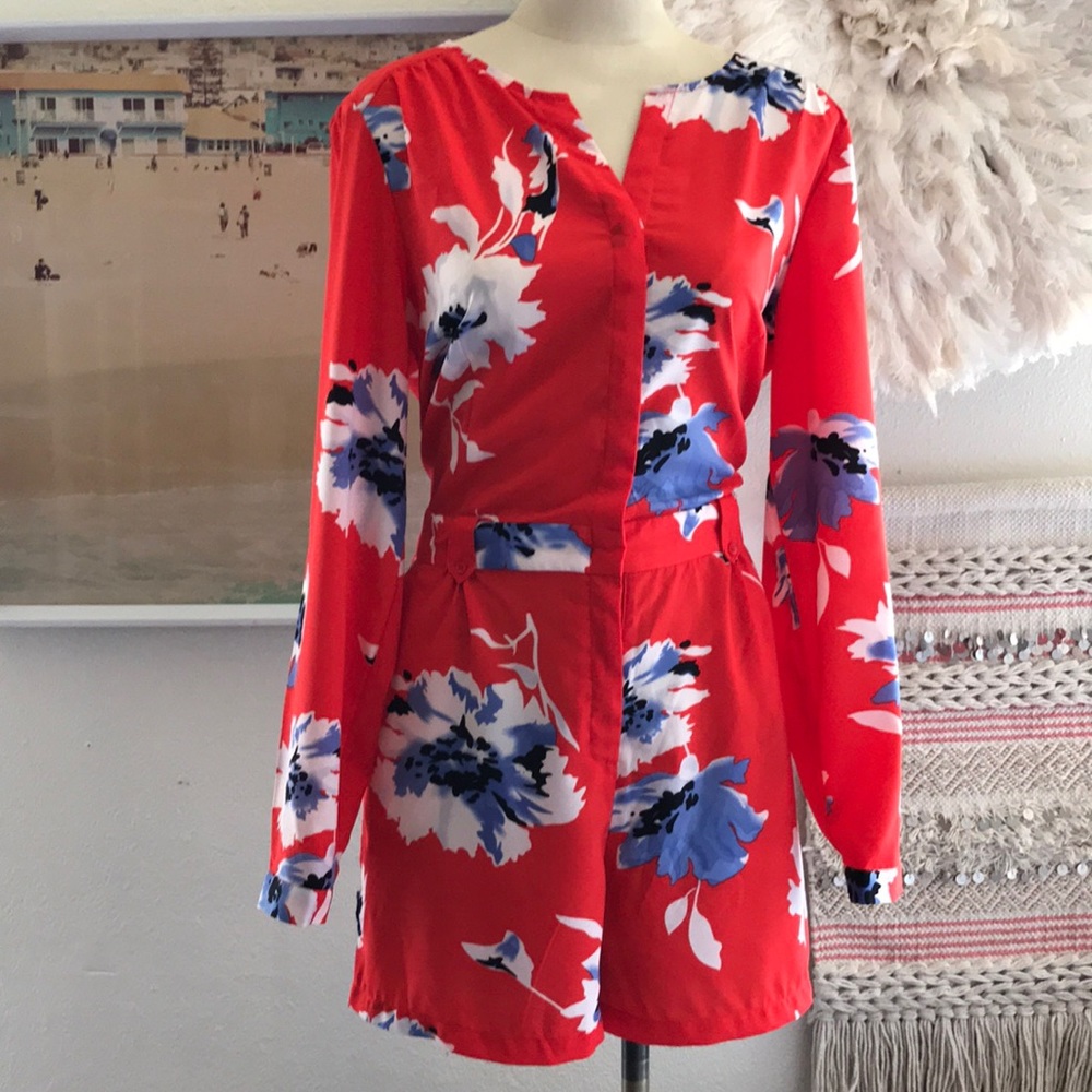 ❤... Fleur Bleve Shorts Romper